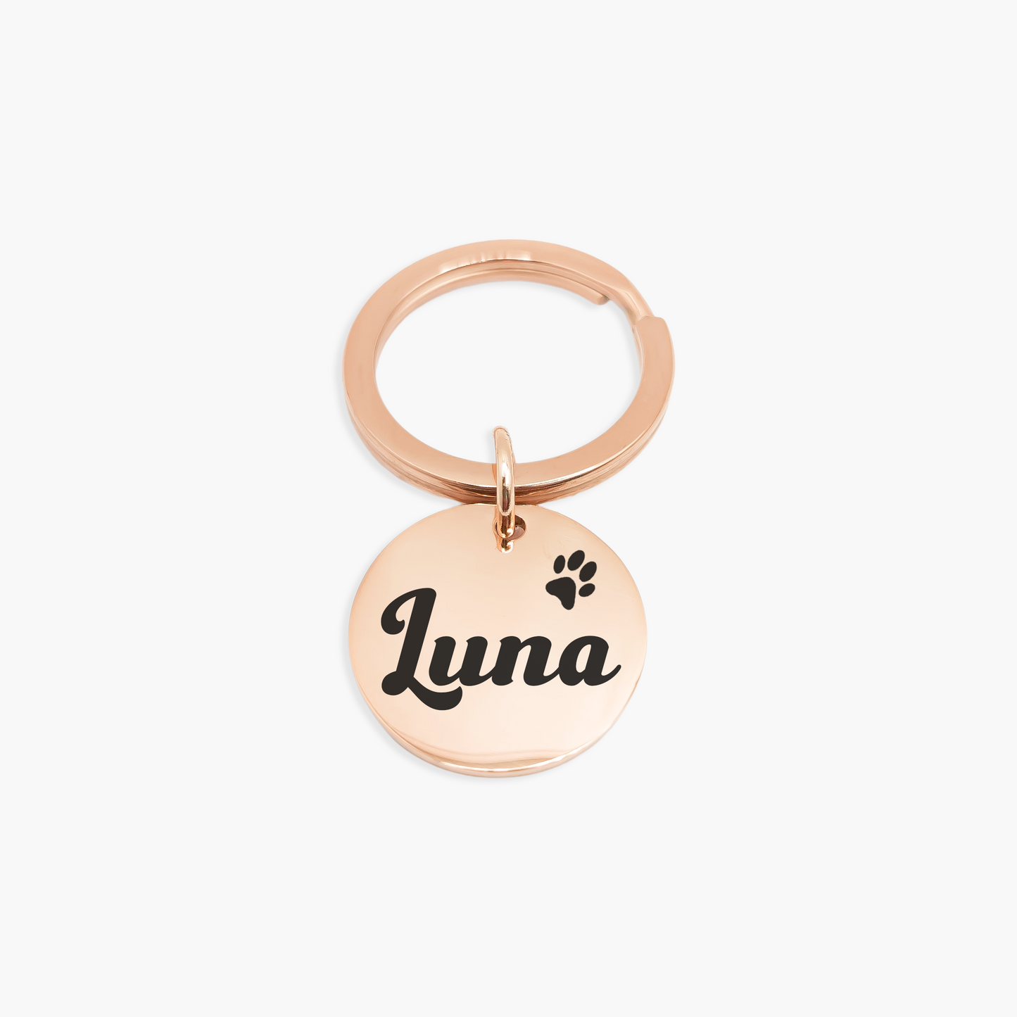 Tag de Identificação Pet Redondo Personalizada Premium Inox
