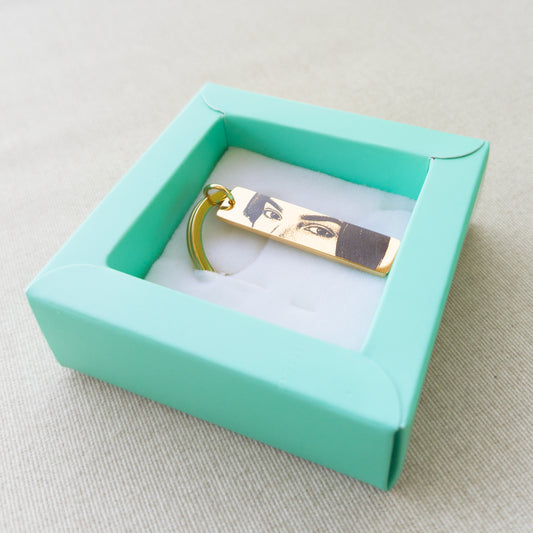 Chaveiro com Olhar Personalizado em Aço Inox Premium