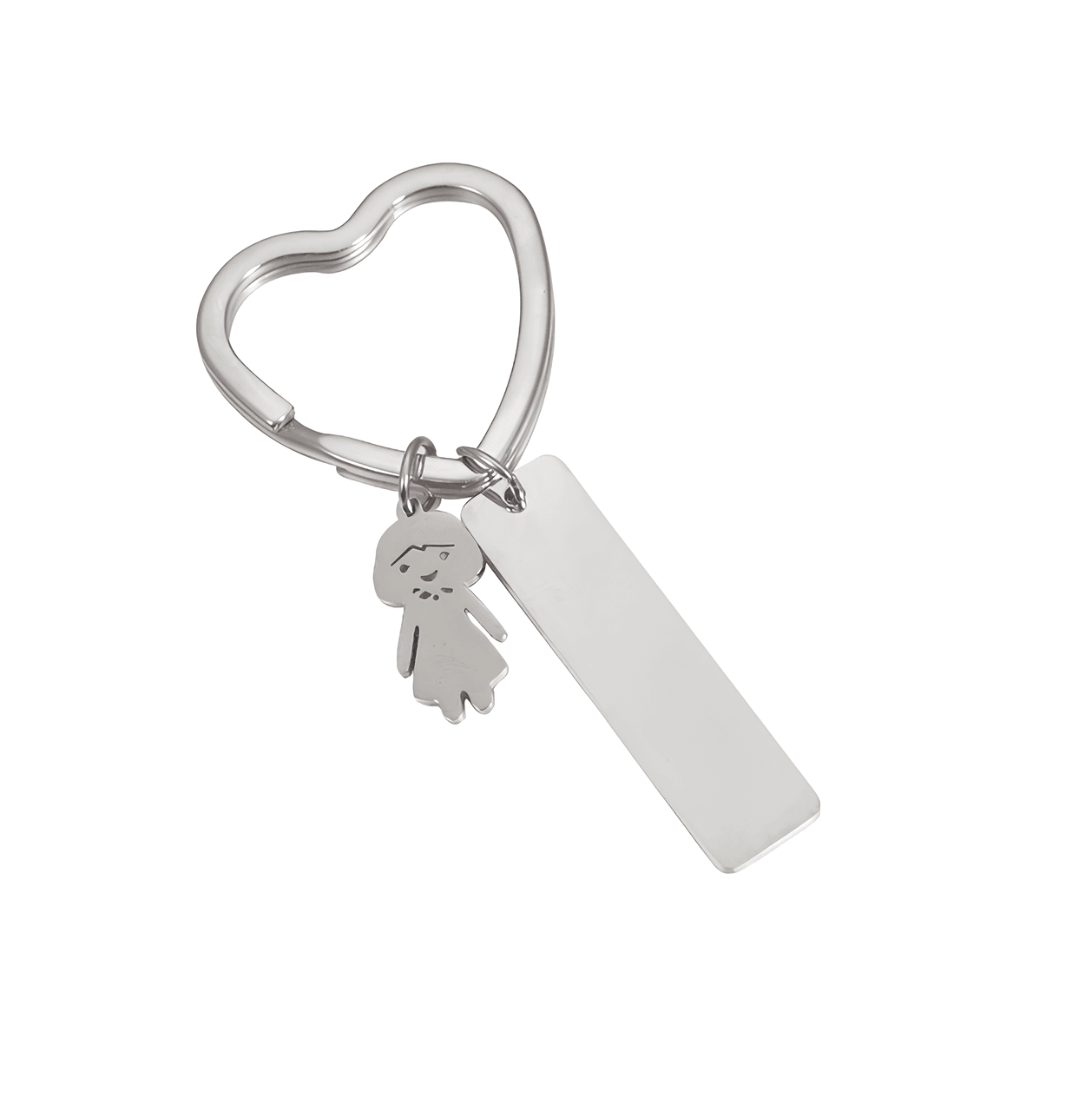 Chaveiro com Pingente Nome Personalizado em Aço Inox Premium - Milie