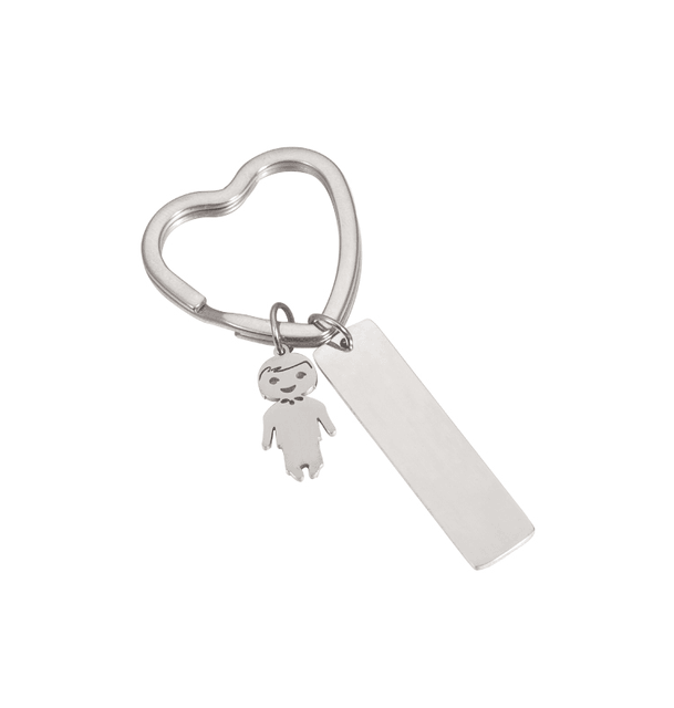 Chaveiro com Pingente Nome Personalizado em Aço Inox Premium - Milie