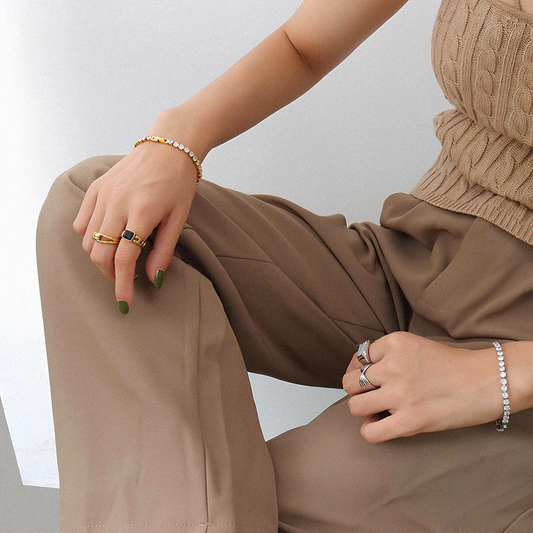Pulseira Riviera em Ouro 18k ou Prata Cravejada com Pedras de Zircônia