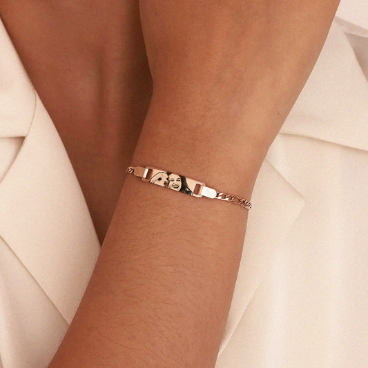 Pulseira com Foto do Olhar Personalizado em Aço Inox Premium