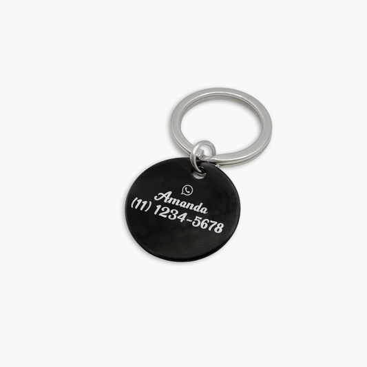 Tag de Identificação Pet Redondo Personalizada Colors Alumínio