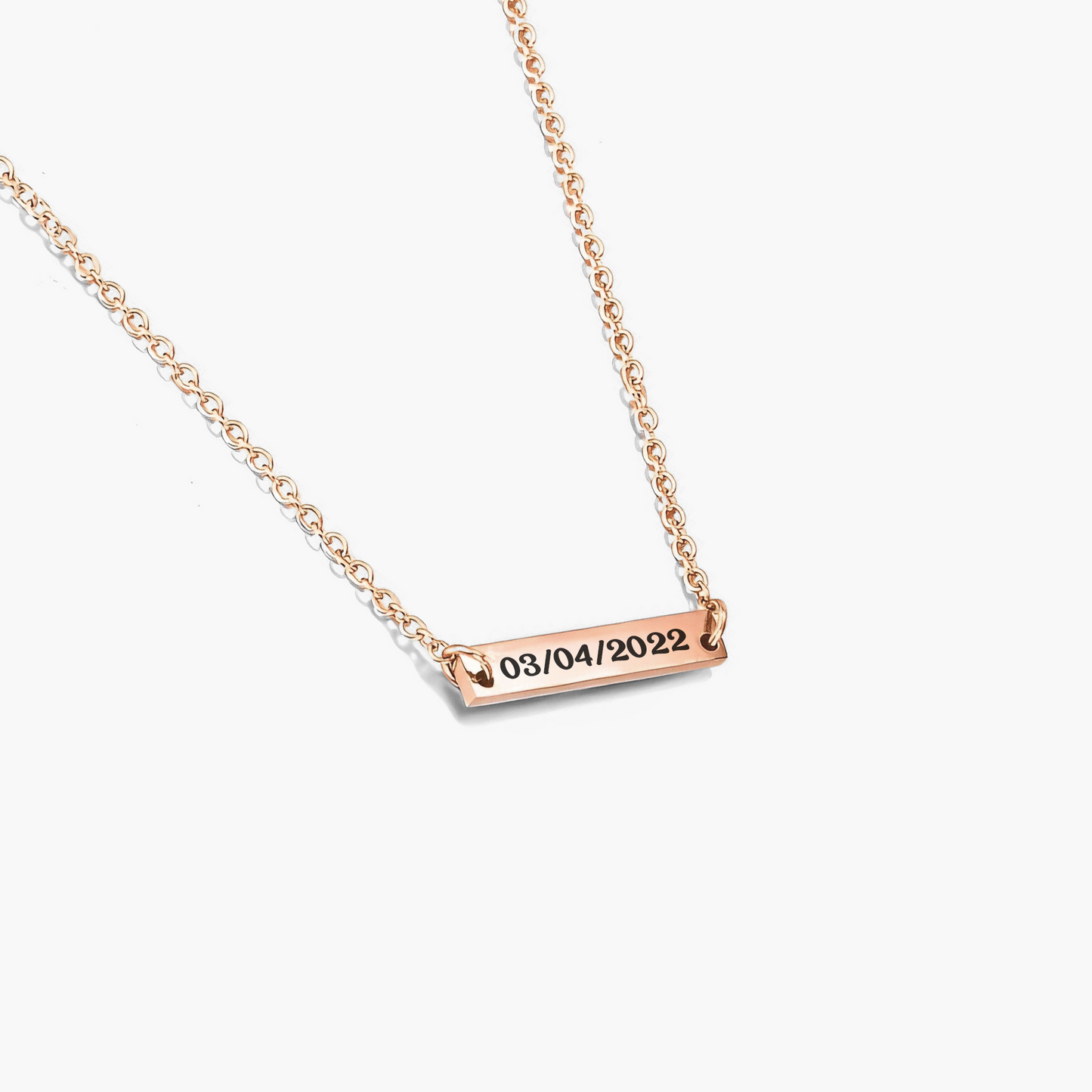 Gargantilha Mini Pingente de Plaquinha com Nome Personalizado em Aço Inox Premium