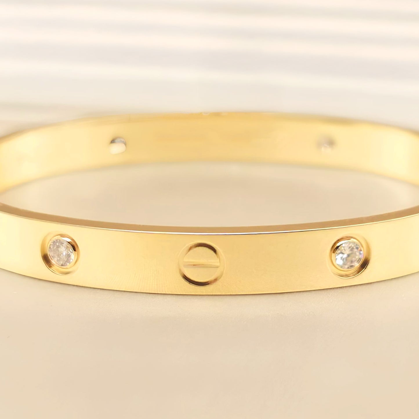 Bracelete Rígido Zion em Ouro 18k ou Prata com Zircônias
