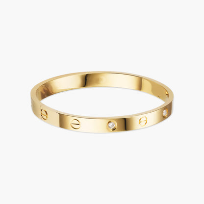 Bracelete Rígido Zion em Ouro 18k ou Prata com Zircônias