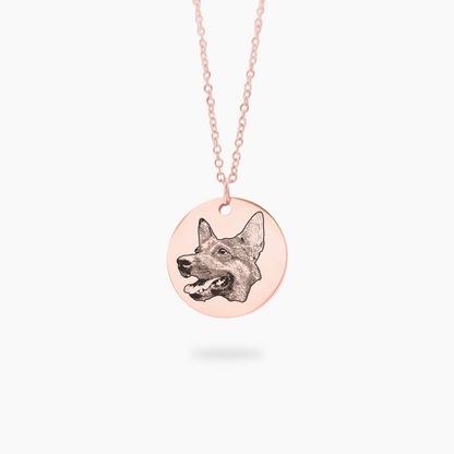 Colar com Pingente Redondo 20mm Personalizado em Aço Inox Premium