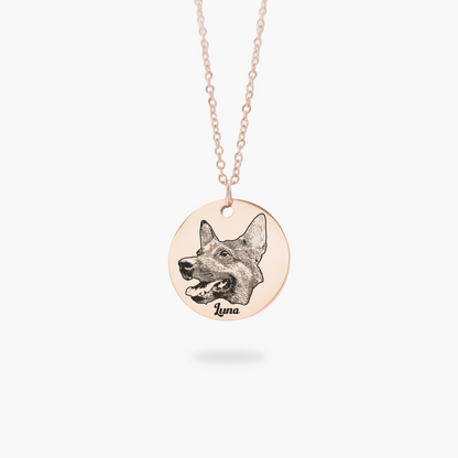 Colar com Pingente Redondo 20mm Personalizado em Aço Inox Premium