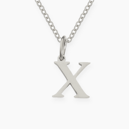 Colar com Pingente em Formato de Letra Personalizada em Aço Inox Premium