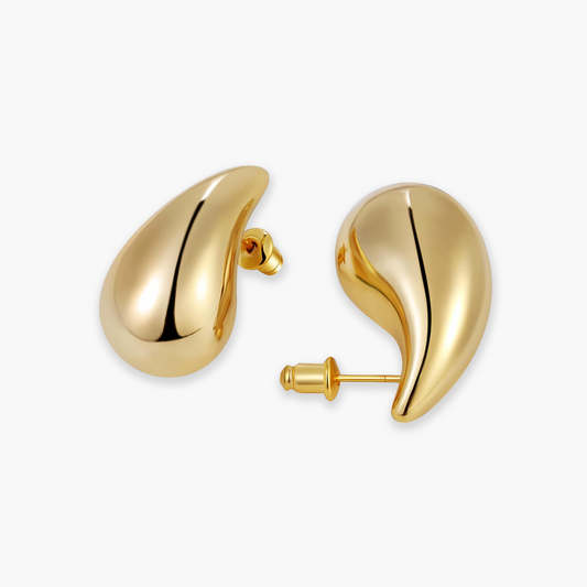 Brincos The Drop com Formato de Gota em Ouro 18k ou Prata