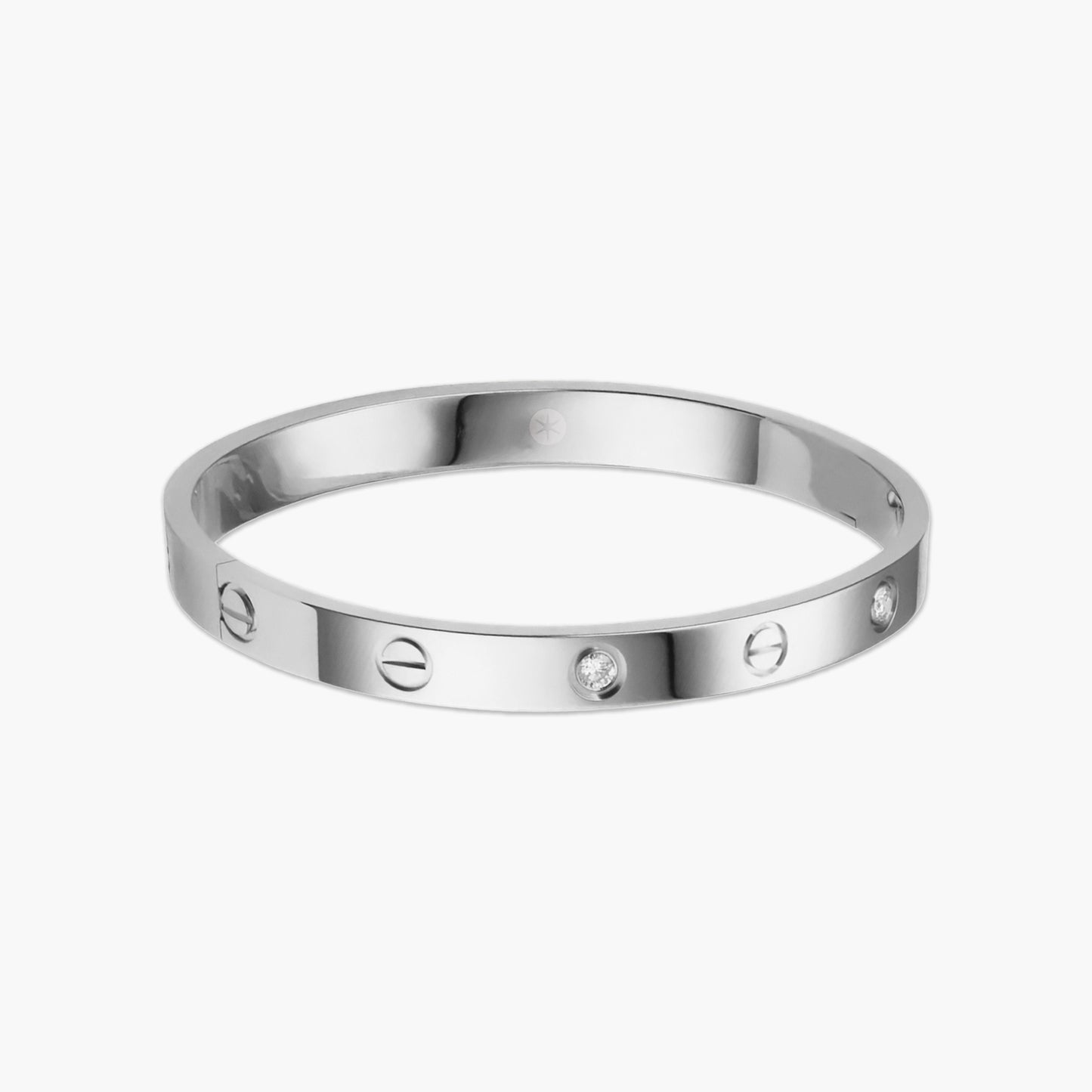 Bracelete Rígido Zion em Ouro 18k ou Prata com Zircônias