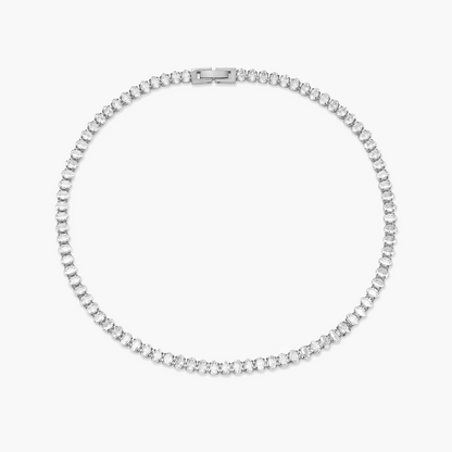 Colar Choker Riviera em Ouro 18k ou Prata Cravejado com Pedras de Zircônia