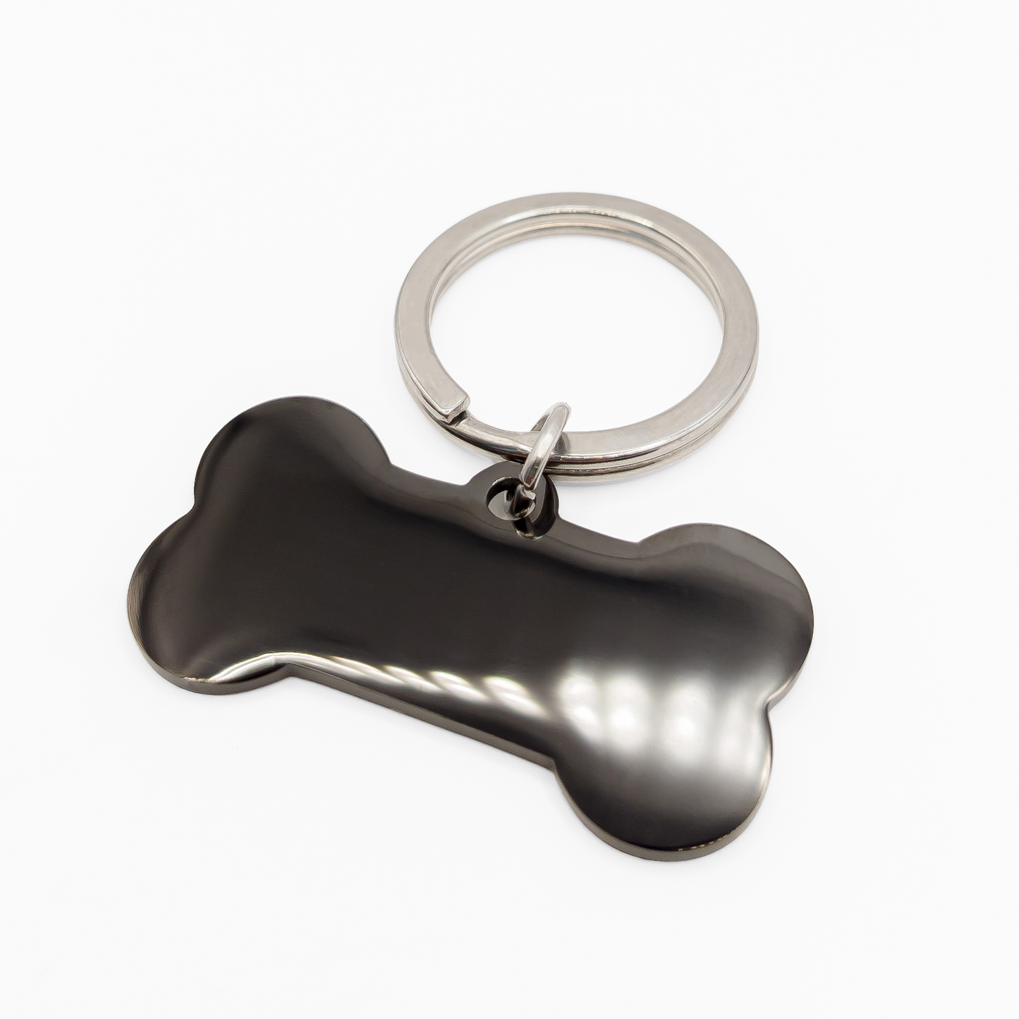 Tag de Identificação Pet Ossinho Personalizada Premium Inox