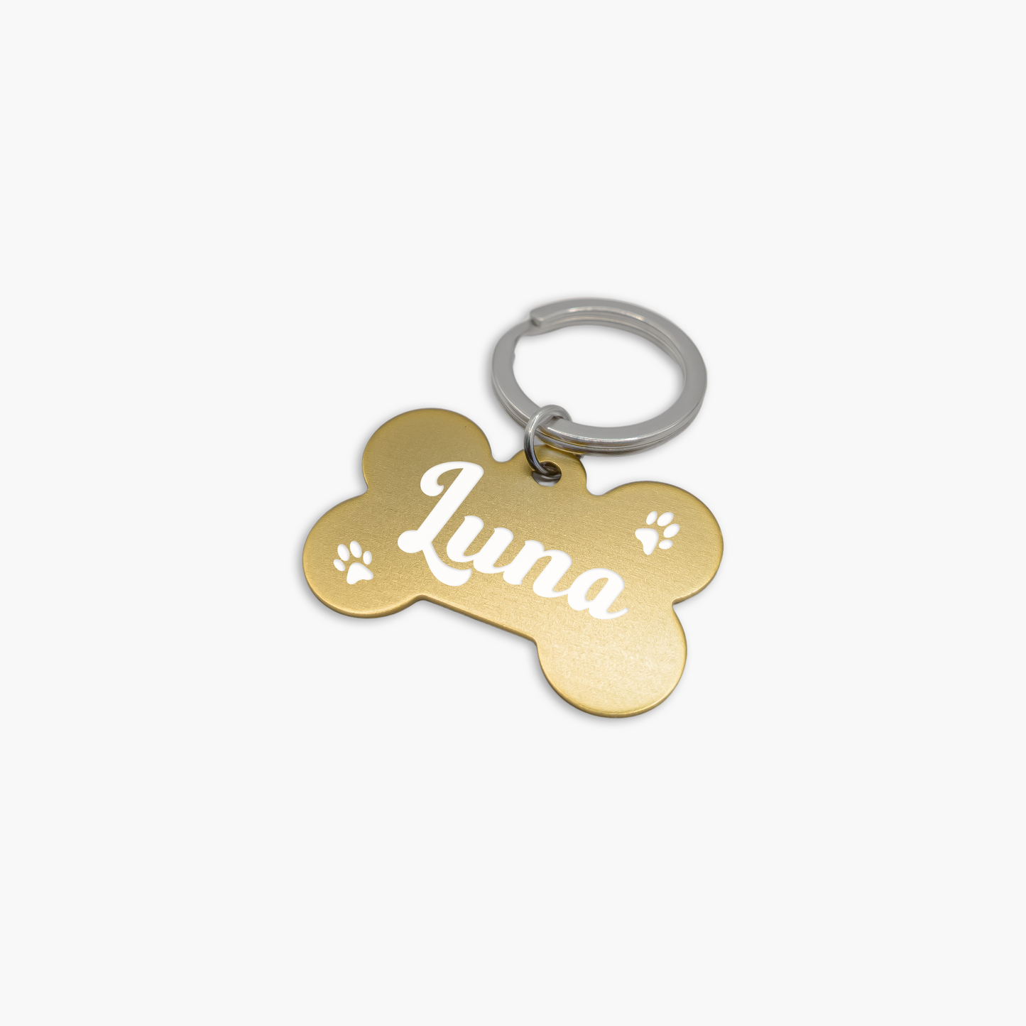 Tag de Identificação Pet Ossinho Personalizada Colors Alumínio