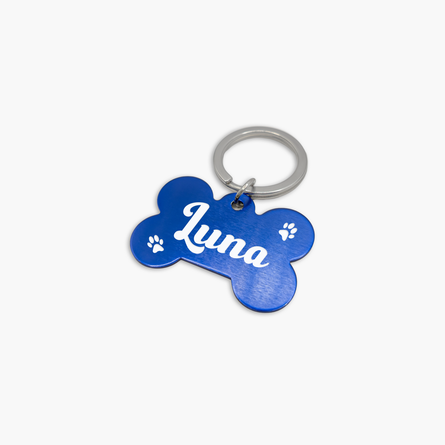 Tag de Identificação Pet Ossinho Personalizada Colors Alumínio