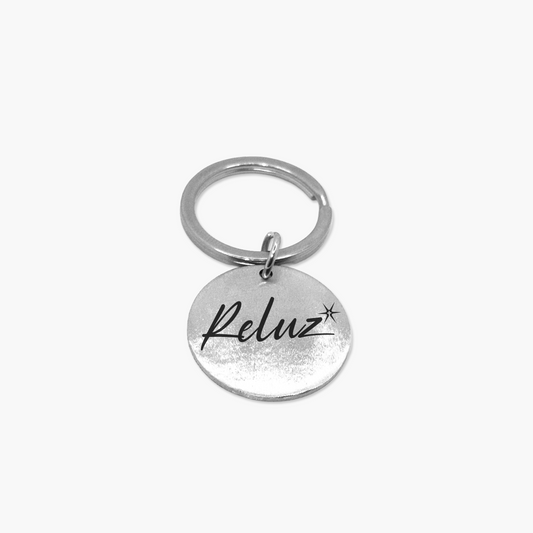 Chaveiro Reluz Redondo 25mm Versículos Personalizado em Aço Inox Escovado