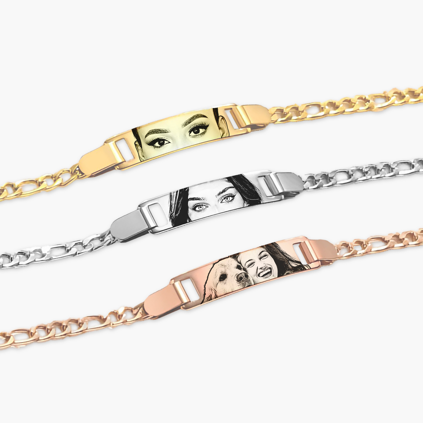 Pulseira com Olhar Personalizado em Aço Inox Premium