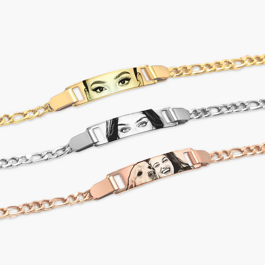 Pulseira com Olhar Personalizado em Aço Inox Premium