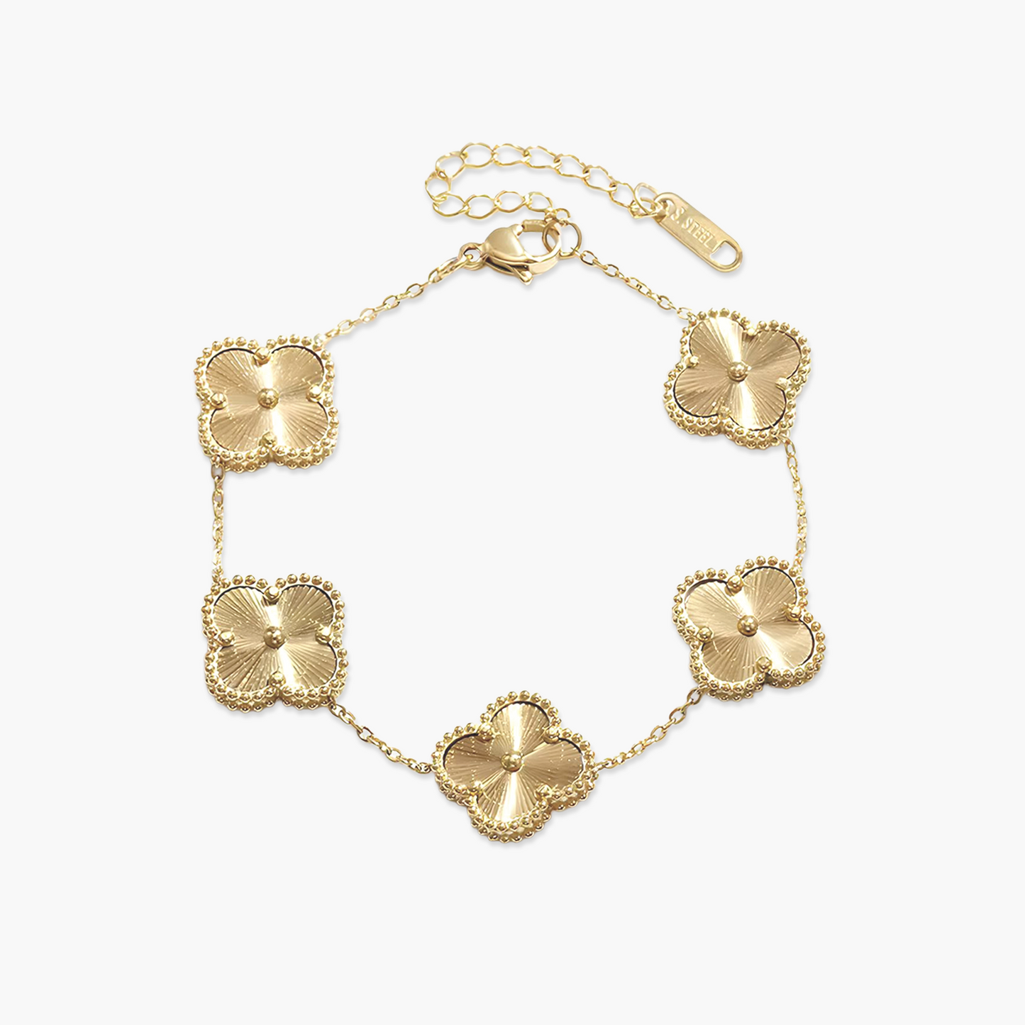 Pulseira Trevo Shine em Ouro 18k