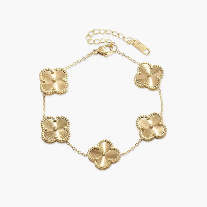 Pulseira Trevo Shine em Ouro 18k