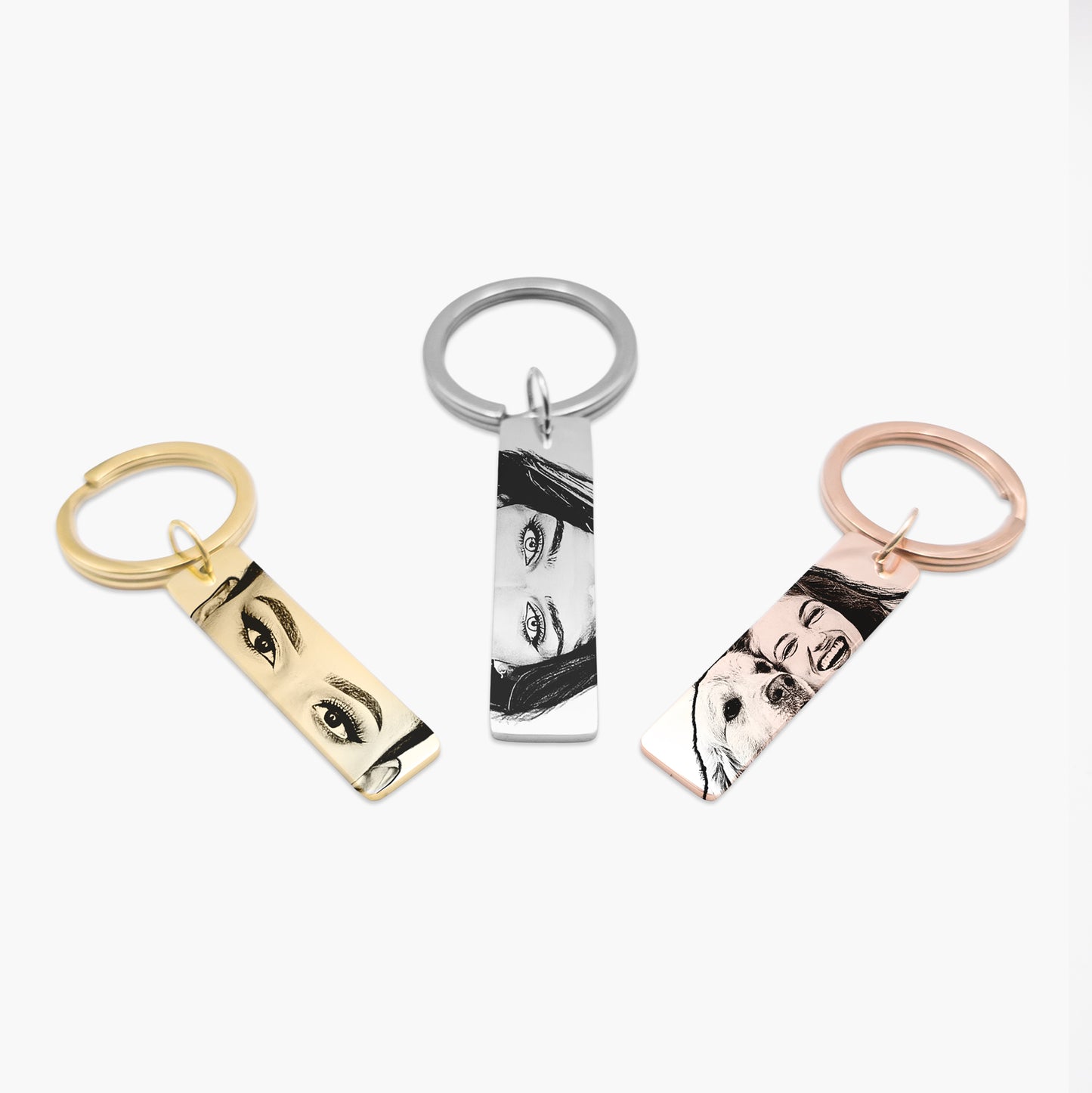 Chaveiro com Olhar Personalizado em Aço Inox Premium