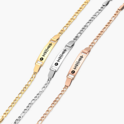 Pulseira com QR Code Música Spotify Personalizado em Aço Inox Premium