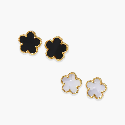 Brinco Trevo Colors em Ouro 18k