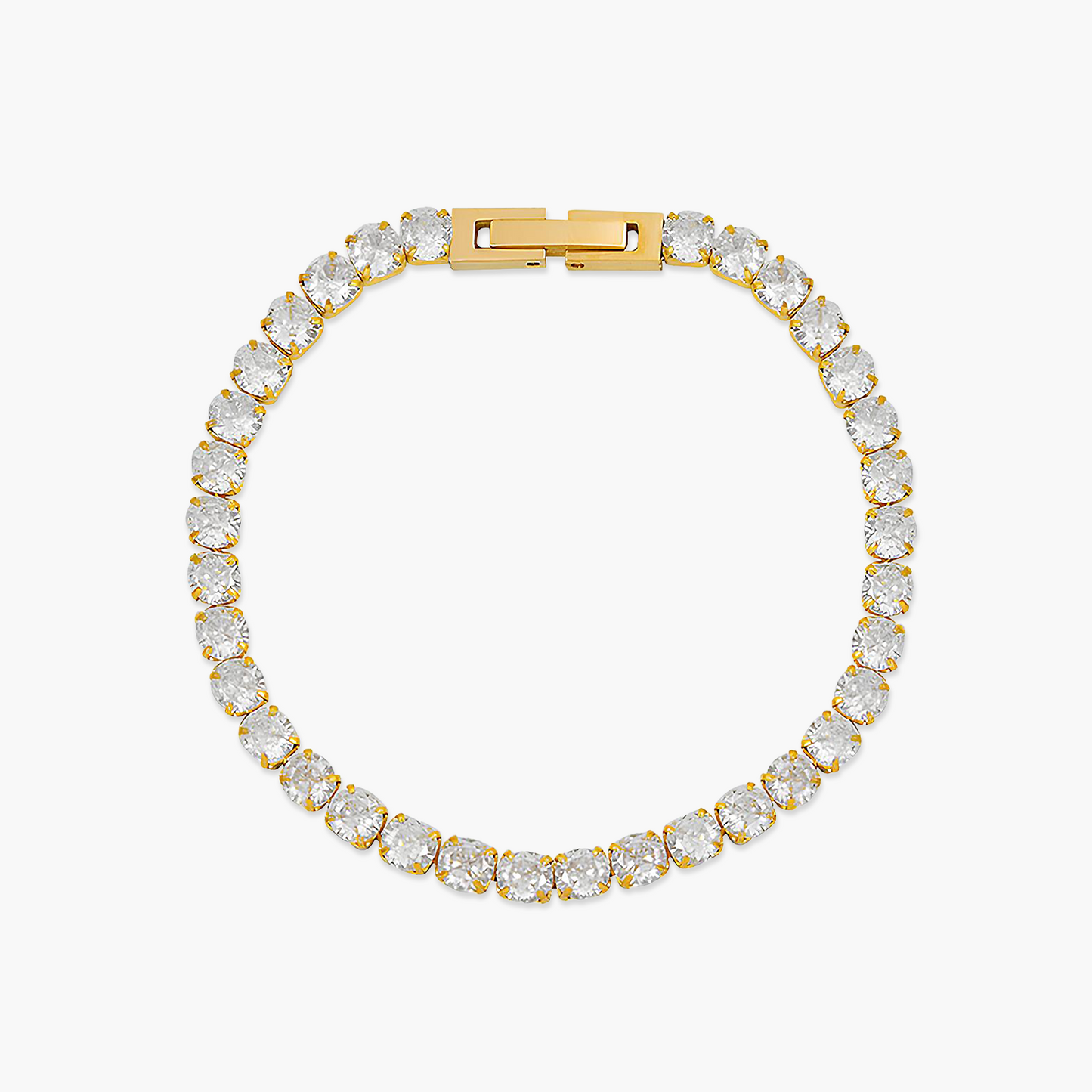 Pulseira Riviera em Ouro 18k ou Prata Cravejada com Pedras de Zircônia