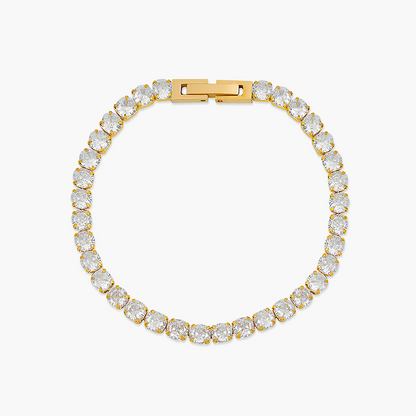 Pulseira Riviera em Ouro 18k ou Prata Cravejada com Pedras de Zircônia