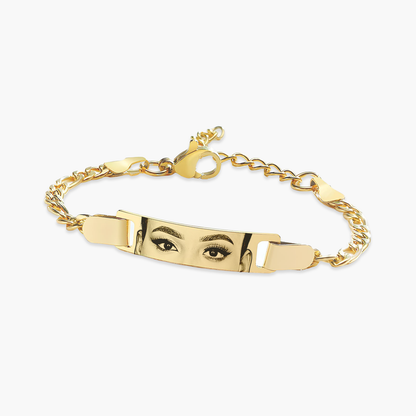 Pulseira com Olhar Personalizado em Aço Inox Premium