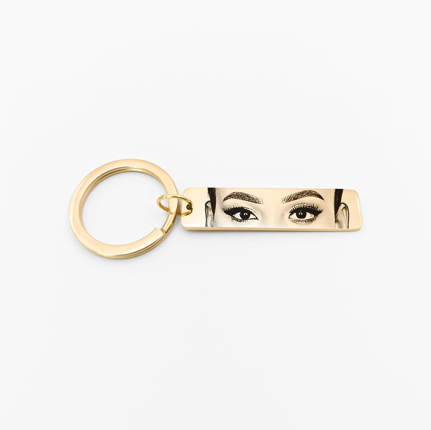 Chaveiro com Olhar Personalizado em Aço Inox Premium