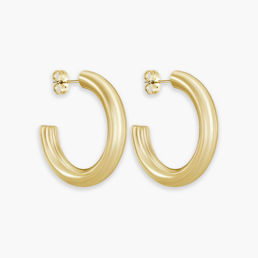 Brincos Oura de Argola Aberta 18k ou Prata