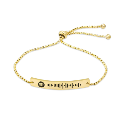 Pulseira com QR Code Música Spotify Personalizado em Aço Inox Premium