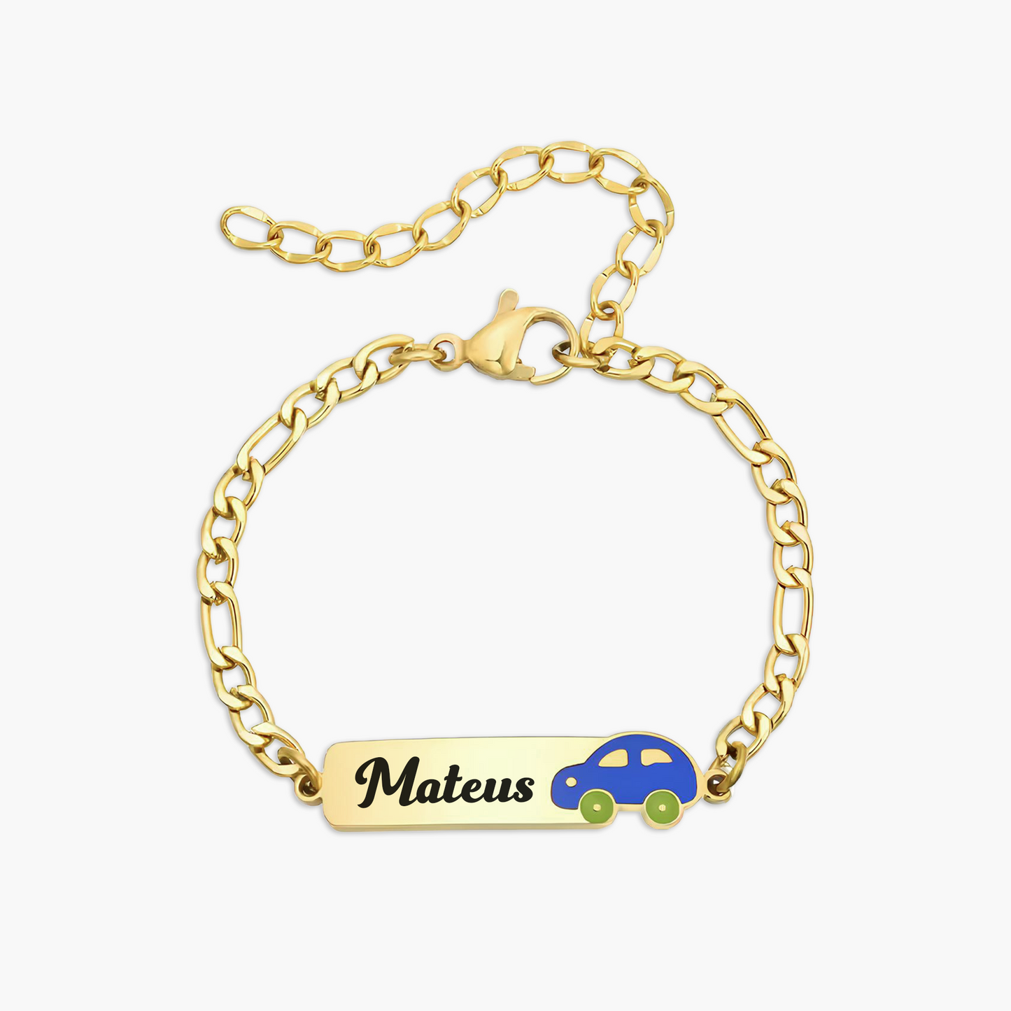 Pulseira Infantil Personalizada com Nome em Aço Inox Premium