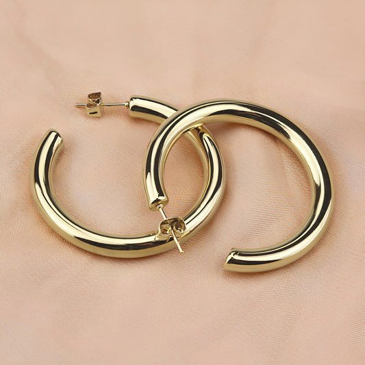 Brincos Oura de Argola Aberta 18k ou Prata