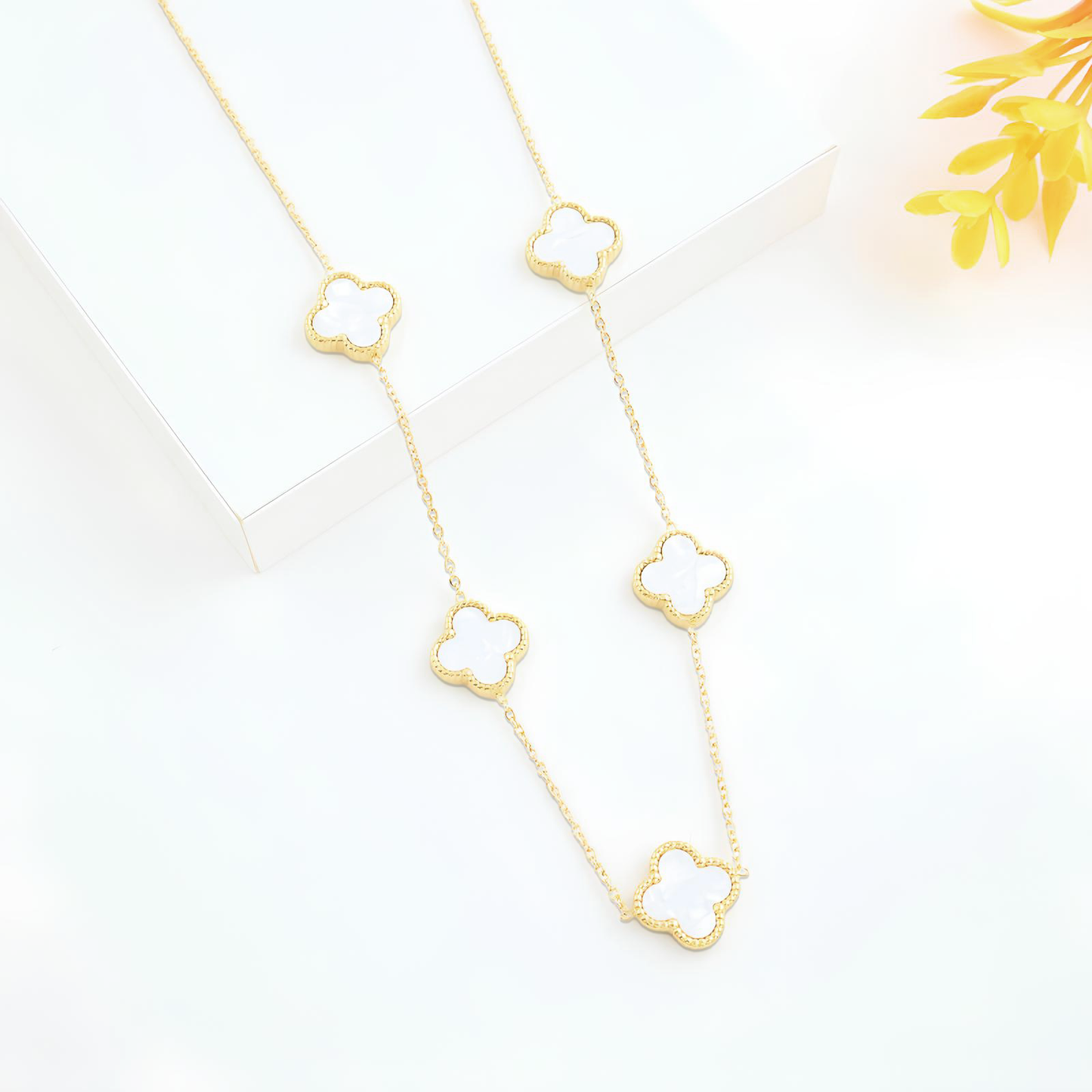 Conjunto Trevo Colors em Ouro 18k