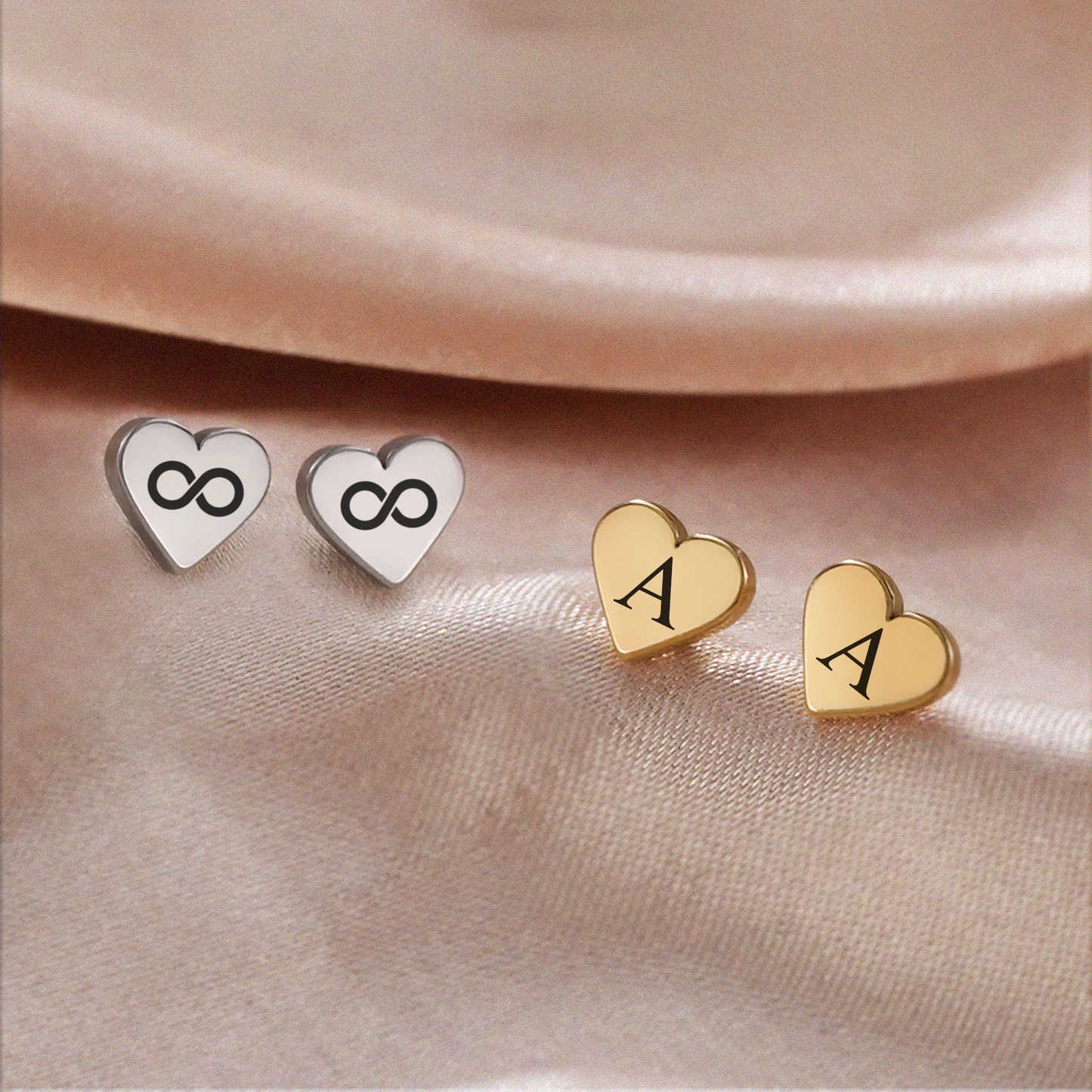 Brincos Mini Coração 7mm Personalizado em Aço Inox Premium