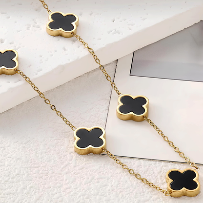 Conjunto Trevo Colors em Ouro 18k
