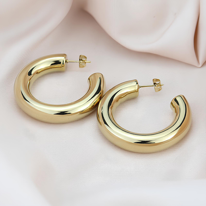 Brincos Oura de Argola Aberta 18k ou Prata