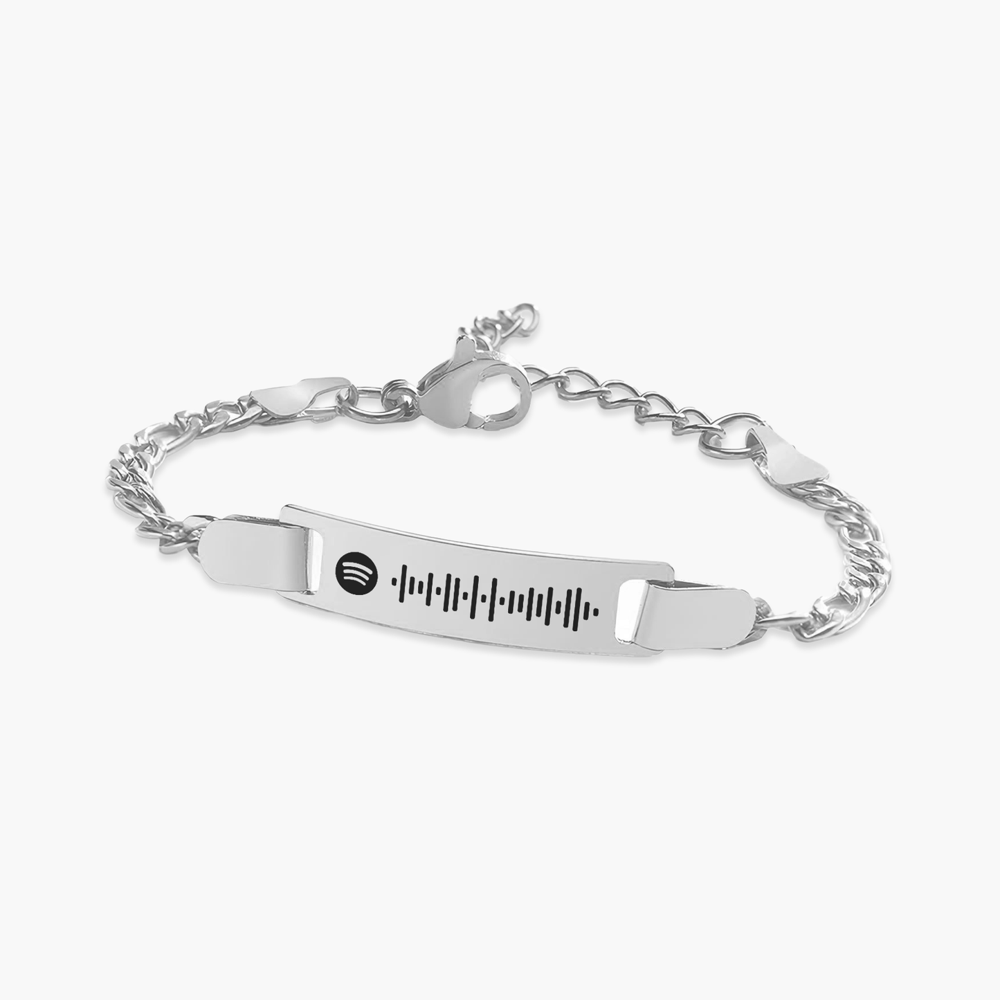 Pulseira com QR Code Música Spotify Personalizado em Aço Inox Premium