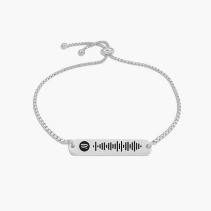 Pulseira com QR Code Música Spotify Personalizado em Aço Inox Premium
