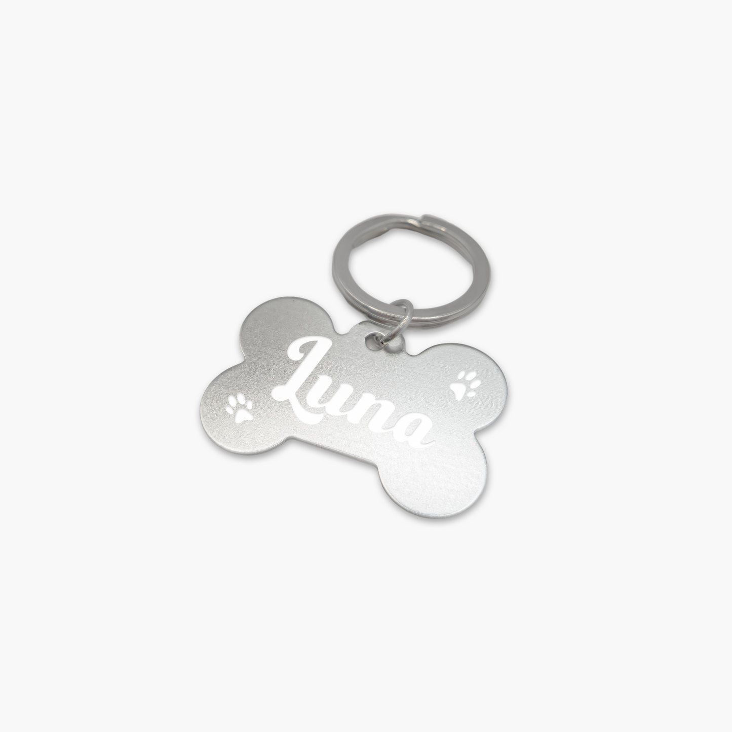 Tag de Identificação Pet Ossinho Personalizada Colors Alumínio