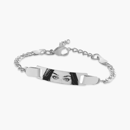 Pulseira com Olhar Personalizado em Aço Inox Premium