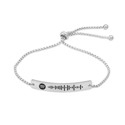 Pulseira com QR Code Música Spotify Personalizado em Aço Inox Premium