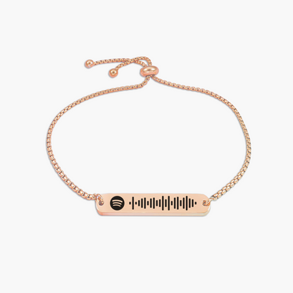 Pulseira com QR Code Música Spotify Personalizado em Aço Inox Premium