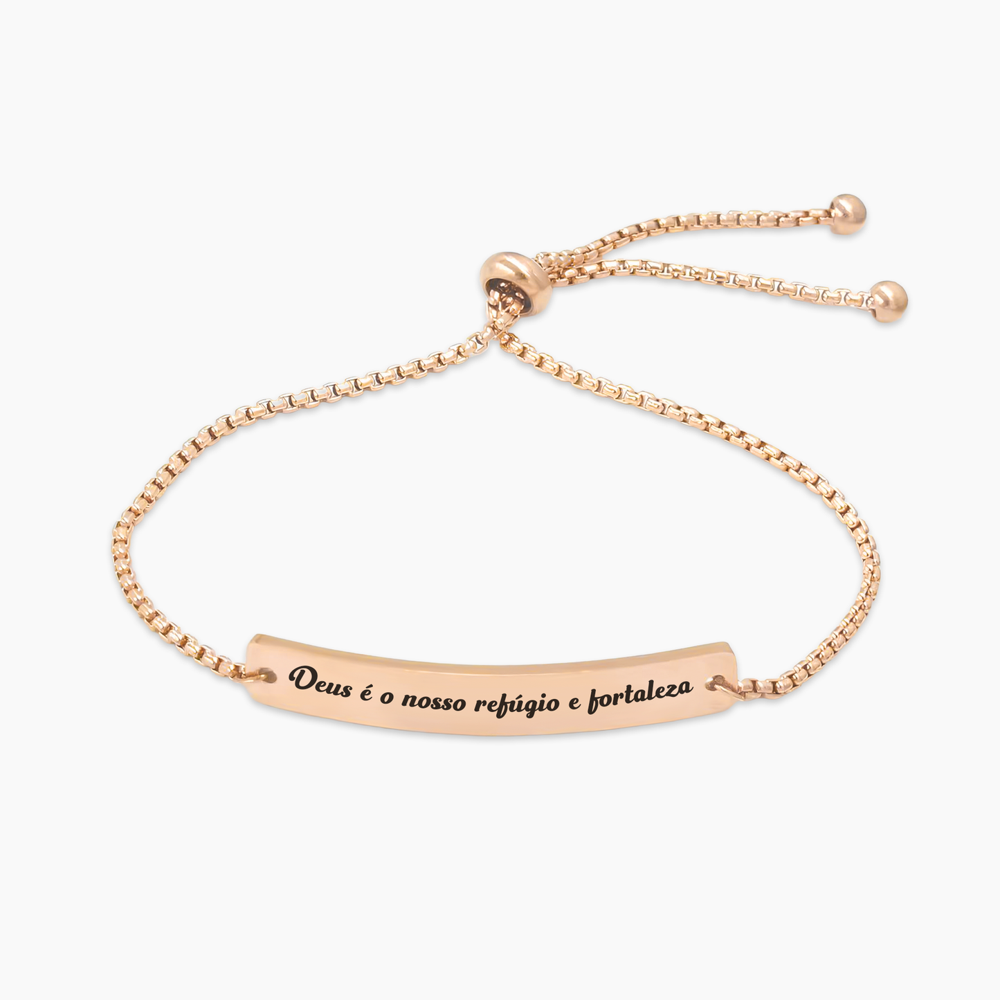 Pulseira Curva Personalizada com Nome ou Frase em Aço Inox Premium