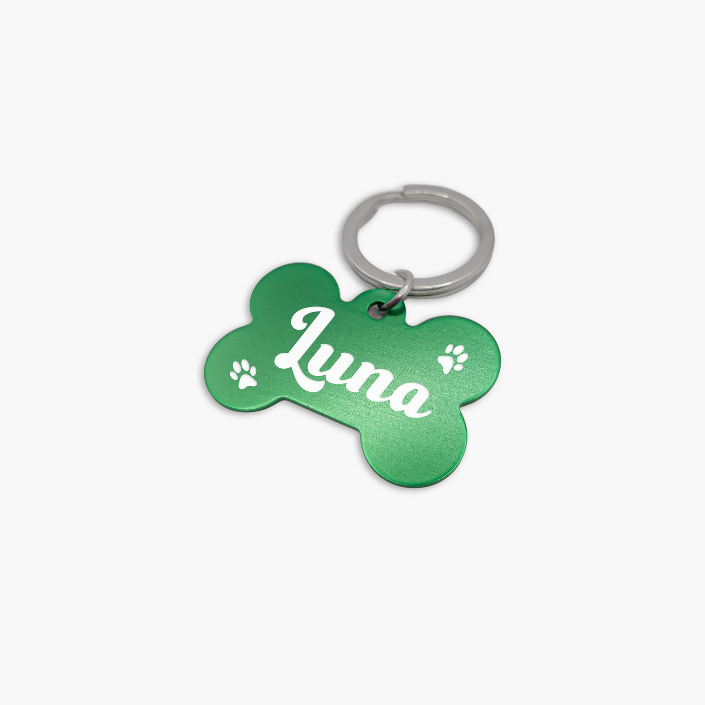 Tag de Identificação Pet Ossinho Personalizada Colors Alumínio