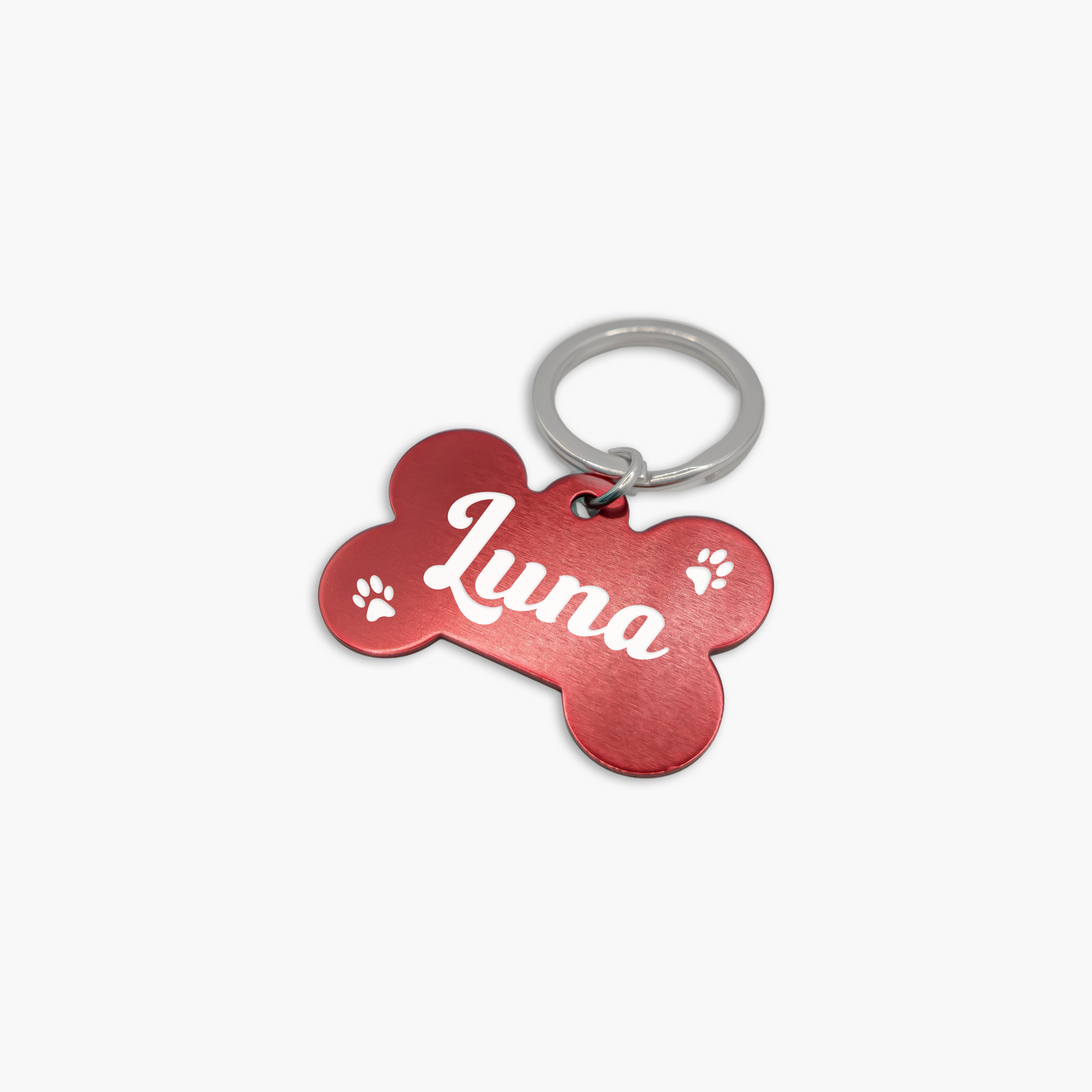 Tag de Identificação Pet Ossinho Personalizada Colors Alumínio